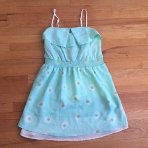 Xhilaration mint green dress with daisies XL